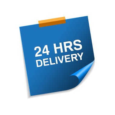 Mavi yapışkan notlar 24 saat hizmet