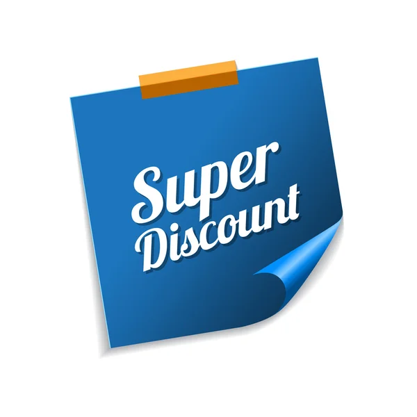 Super Discount blaue Haftnotizen — Stockvektor