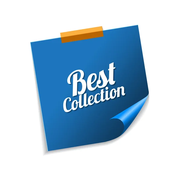 Best Collection Blue Sticky Notes — Stock Vector