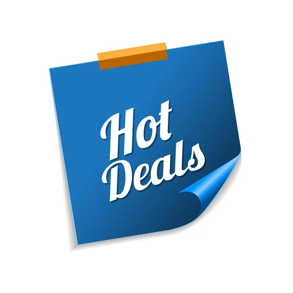 Hot Deals blå Fästisar — Stock vektor