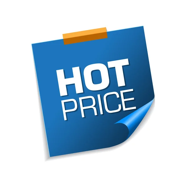Hot cenu modrá poznámek Sticky Notes — Stockový vektor