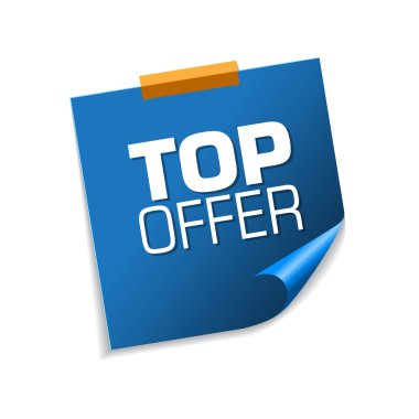 «Ana sayfa» teklif mavi yapışkan notlar