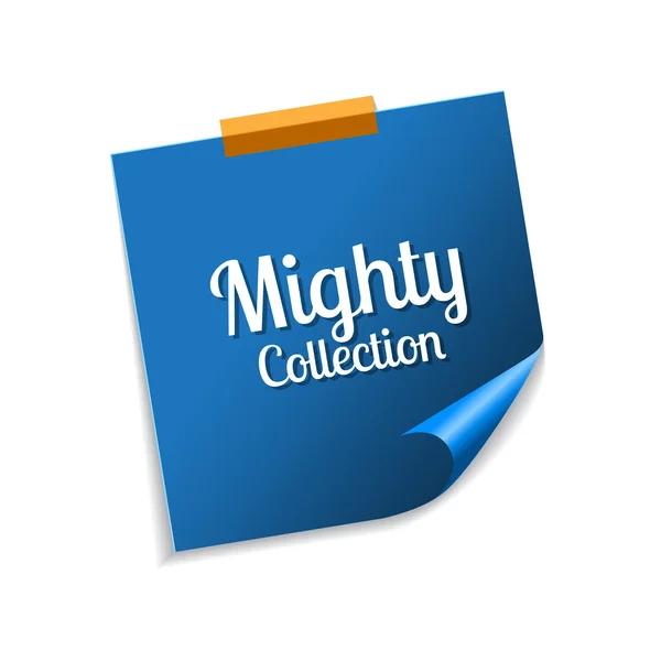 Mighty Collection Blue Sticky Notes — Stock Vector