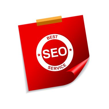 SEO kırmızı yapışkan notlar