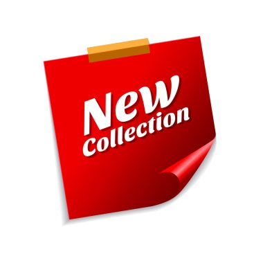 Yeni koleksiyon kırmızı yapışkan notlar