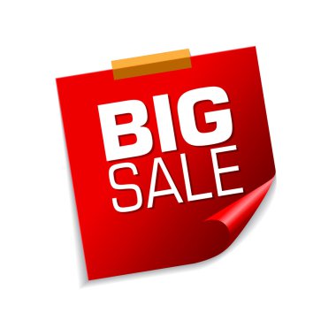 Büyük satış kırmızı yapışkan notlar