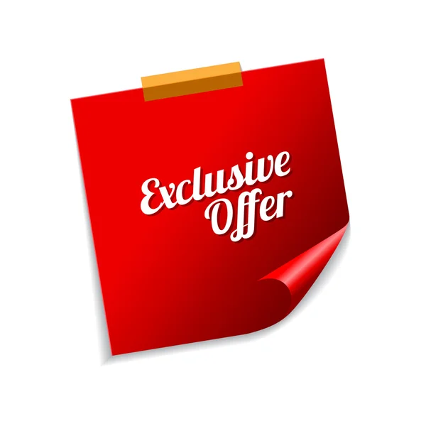 Offre exclusive Red Sticky Notes — Image vectorielle