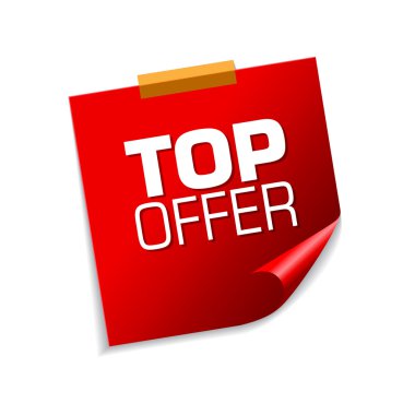 En iyi teklif kırmızı yapışkan notlar