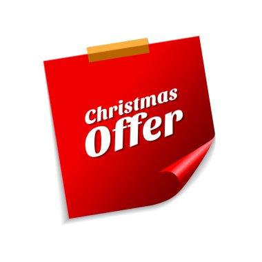 Noel teklif kırmızı yapışkan notlar