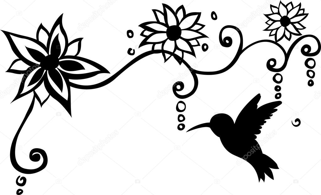 Bird Floral Wall Decal Stock Vector Image by ©rizwanali3d 77864684