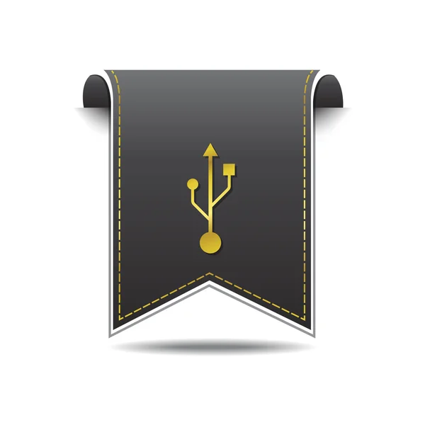 Design de ícone de sinal USB — Vetor de Stock