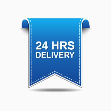24 saat teslimat simgesi tasarım
