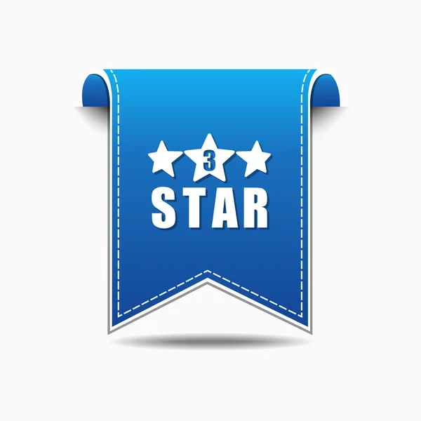 3 gwiazda ikona designu — Wektor stockowy