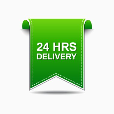 24 saat teslimat simgesi tasarım