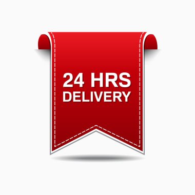 24 saat teslimat simgesi tasarım