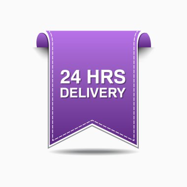 24 saat teslimat simgesi tasarım