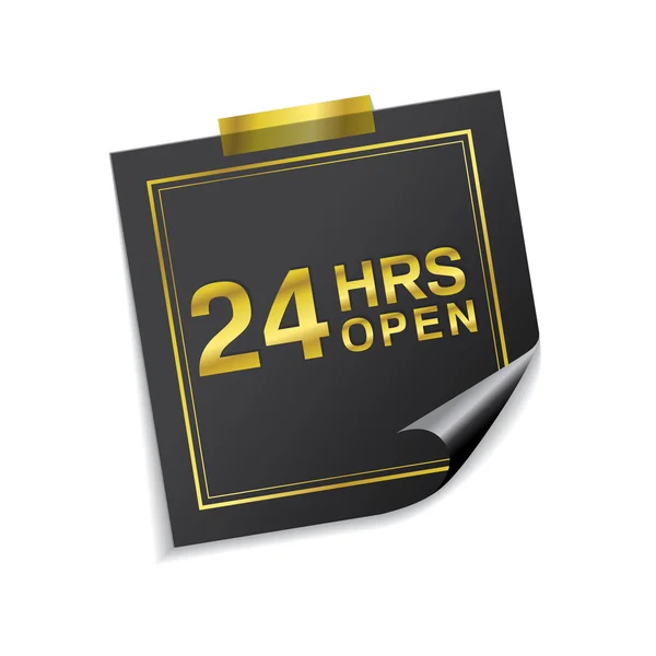 24 timmar öppna ikon Design — Stock vektor