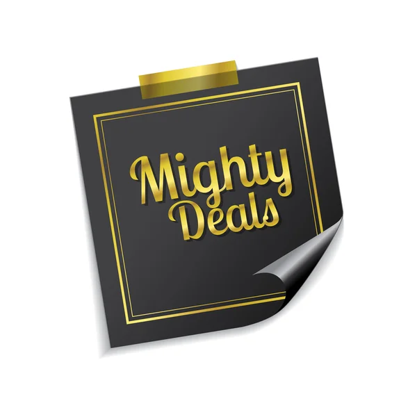 Mighty Deals Icon Design — Stock Vector