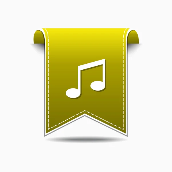 Design icona nota musicale — Vettoriale Stock
