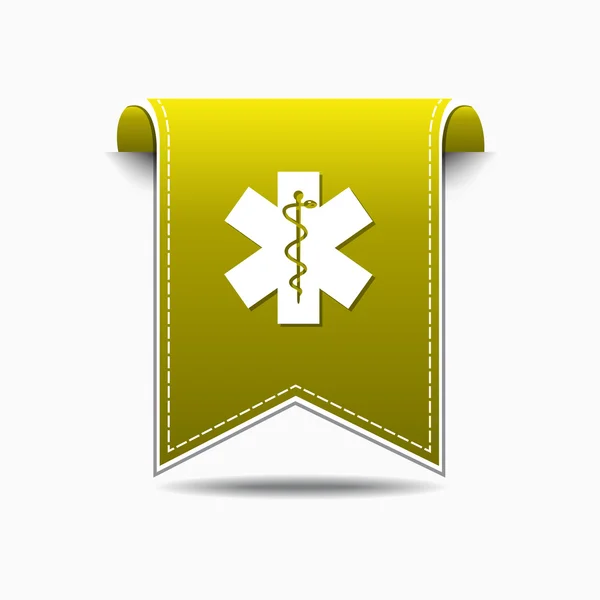 Дизайн значка аварийного знака здоровья — стоковый вектор