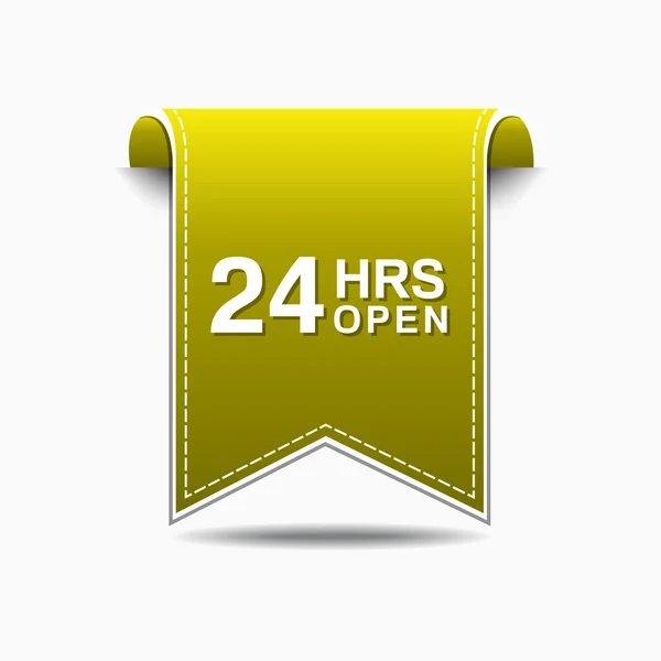 24 Heures Open Icon Design — Image vectorielle