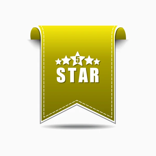 5 Estrelas Icon Design — Vetor de Stock