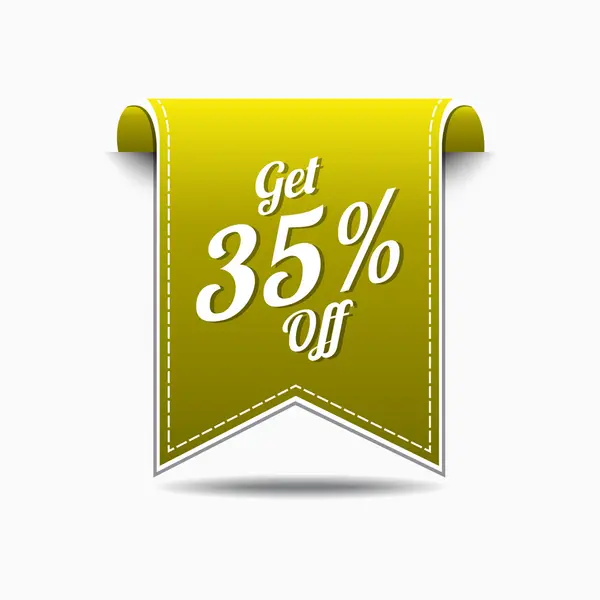 Get 35 percent off Icon — Stock Vector