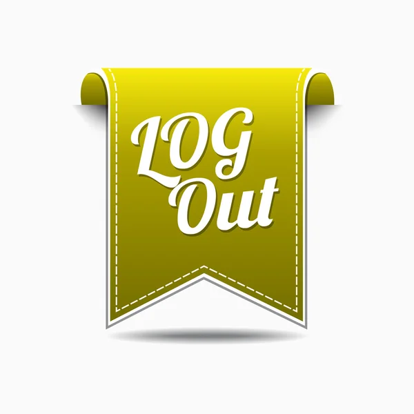 Log Out Icon Design — Stock Vector