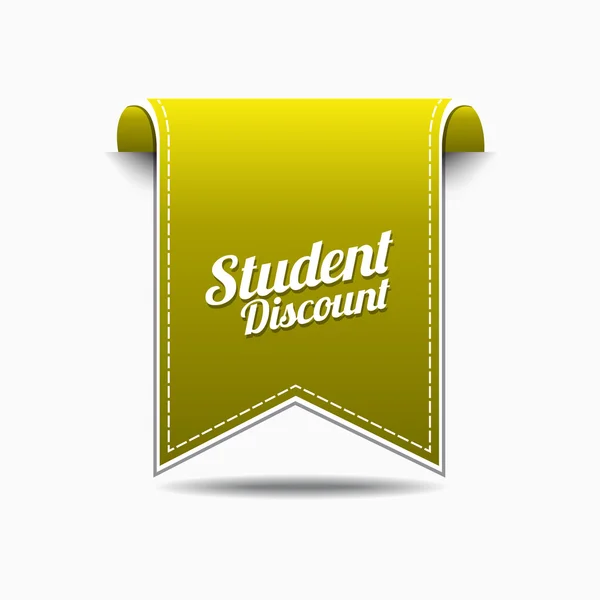 Student Discount Icon Design — Stock Vector