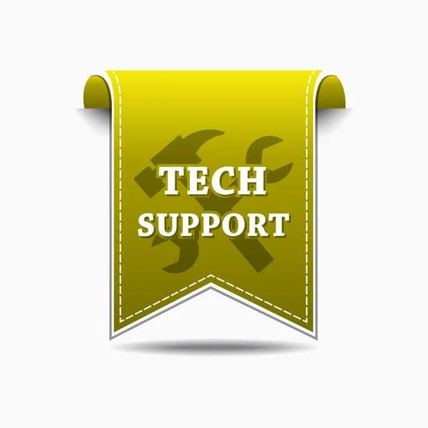 Tech Support wektor żółty ikona designu — Wektor stockowy