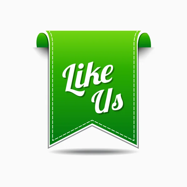 Like Us Icon Design — Stock Vector