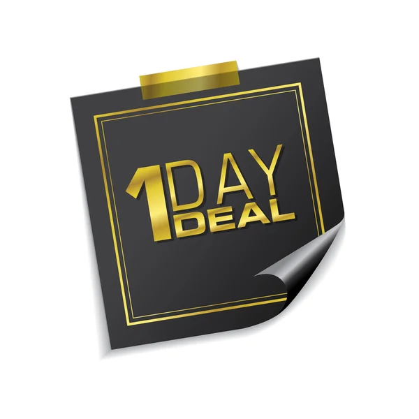1 Day Deal Sticky Note — Stock Vector