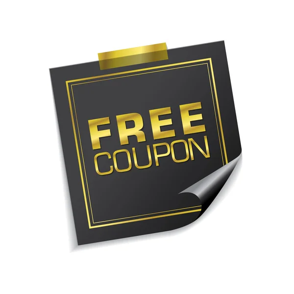 Coupon gratuit Golden Sticky Note — Image vectorielle