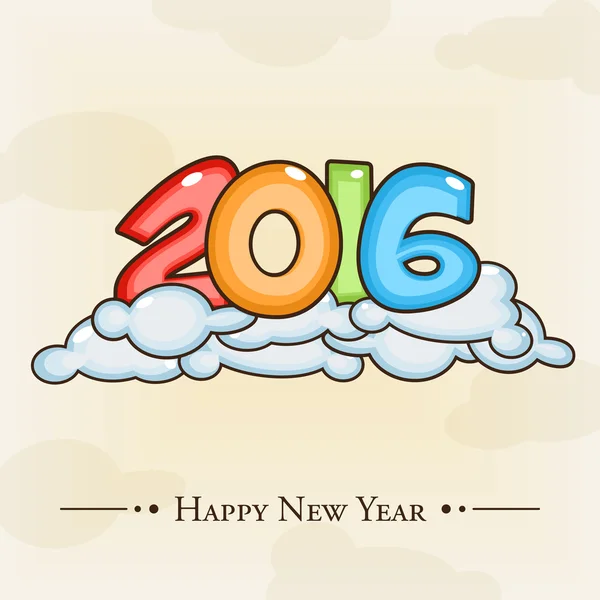 Happy New Year 2016 Wallpaper Design — Stock Vector