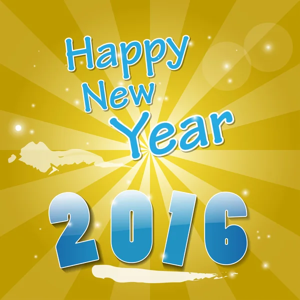 Happy New Year 2016 Wallpaper Design — Stock Vector