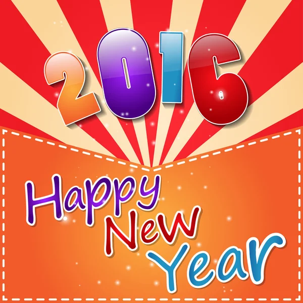 Happy New Year 2016 Wallpaper Design — Stock Vector