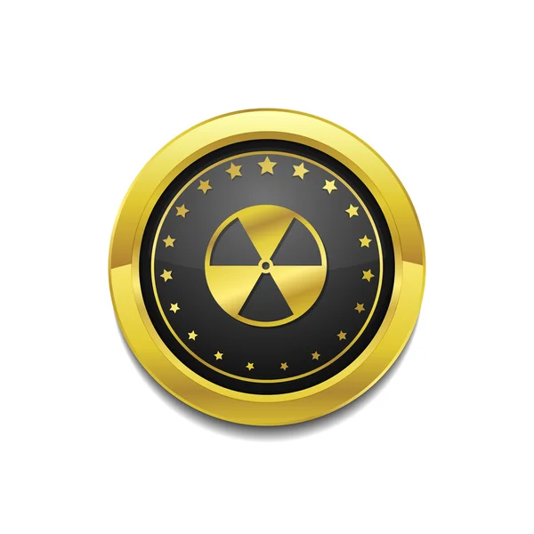 Botão de ícone de sinal nuclear — Vetor de Stock