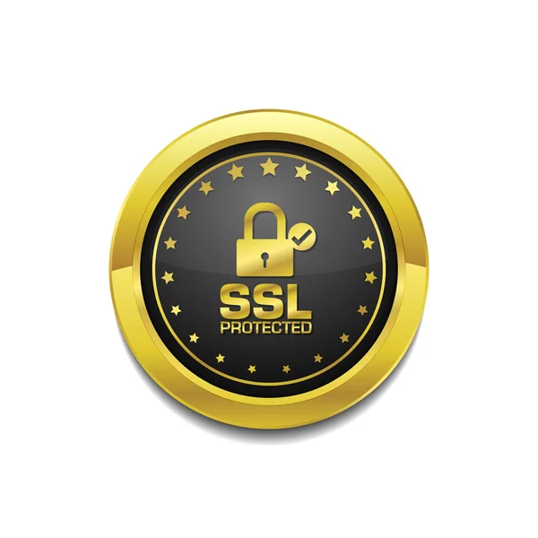 Дизайн значков с защитой SSL — стоковый вектор