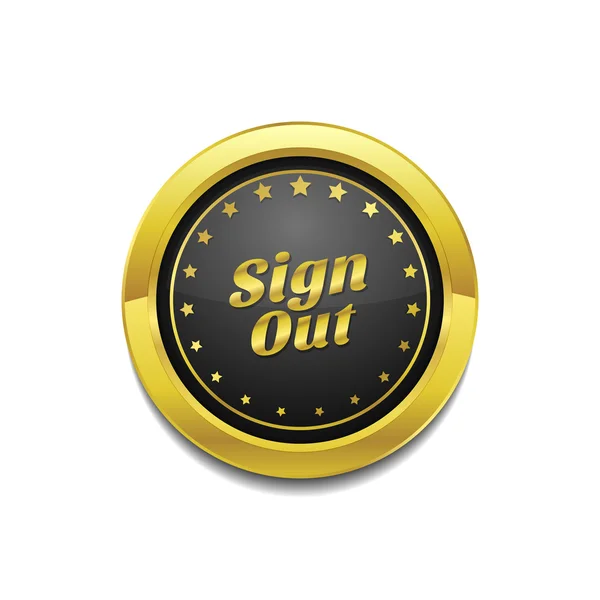 Sign Out Icon Design — Stock Vector