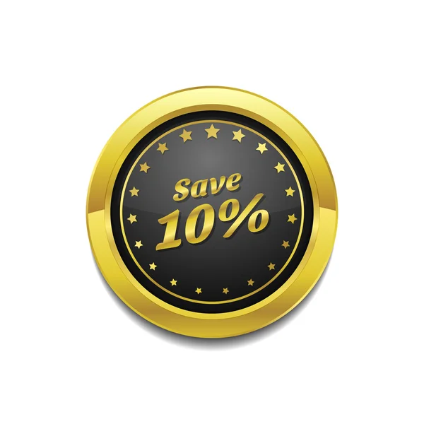 Save 10 процентов Icon Design — стоковый вектор