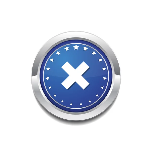 Cross Button Icon — Stock Vector