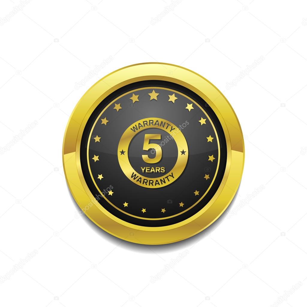 5 Years Warranty Icon Design