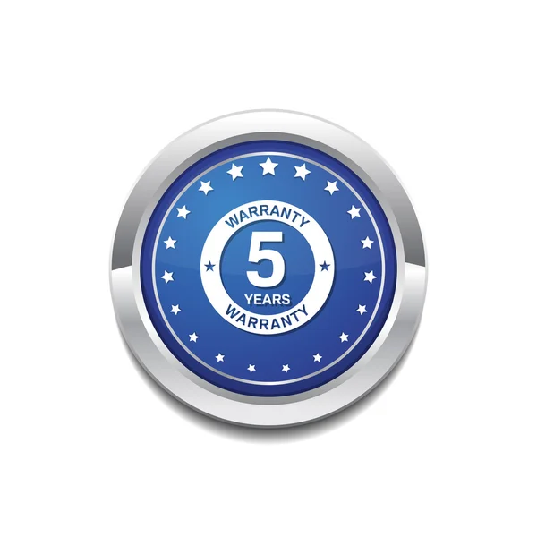 Diseño de iconos de garantía de 5 años — Vector de stock