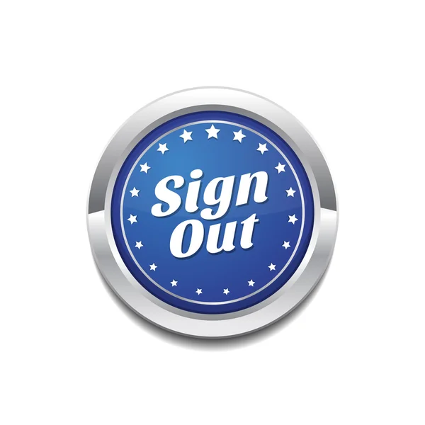 Sign Out Icon Design — Stock Vector