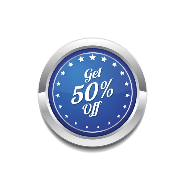 Get 50 Percent Icon Design — Stock Vector