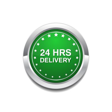 24 saat teslimat simgesi tasarım