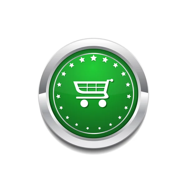 Bouton icône shopping — Image vectorielle