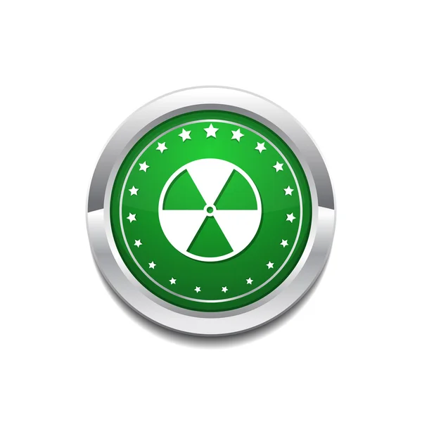 Botón de icono de signo nuclear — Vector de stock