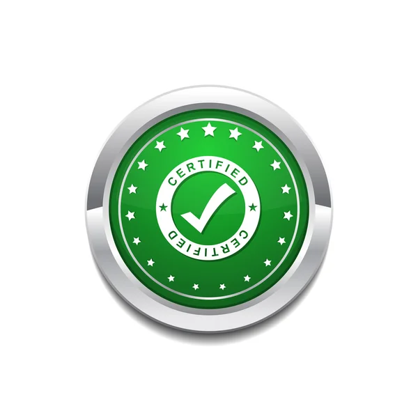 Certyfikowane ikona designu — Wektor stockowy