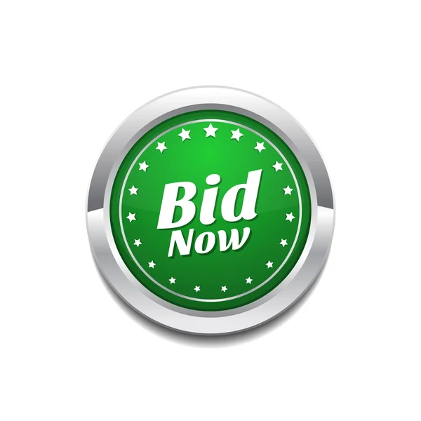 Bid Now Icon Design — Stock Vector